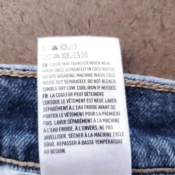 American Eagle Low Rise Baggy Jeans Women 2 Blue Stretch Faded Y2K Skater 90s - Picture 9 of 9